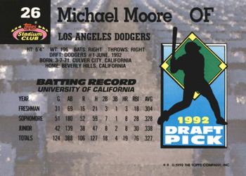 1993 Stadium Club Murphy #26 Michael Moore Back