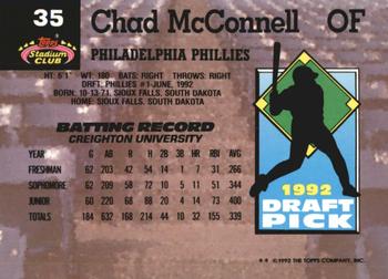 1993 Stadium Club Murphy #35 Chad McConnell Back
