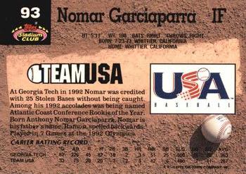 1993 Stadium Club Murphy #93 Nomar Garciaparra Back