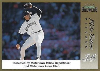 1996 Milwaukee Brewers Police - Watertown Police Department and Watertown Lions Club #NNO Mike Fetters Front