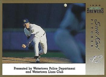 1996 Milwaukee Brewers Police - Watertown Police Department and Watertown Lions Club #NNO Scott Karl Front