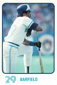 1986 Ault Foods Toronto Blue Jays #NNO Jesse Barfield Front