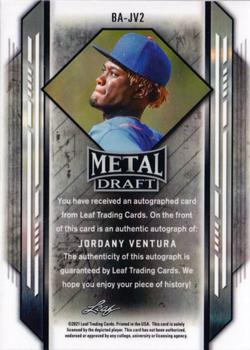 2021 Leaf Metal Draft #BA-JV2 Jordany Ventura Back