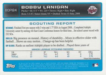 2009 Bowman - Chrome Autograph Prospects #BCP124 Bobby Lanigan Back