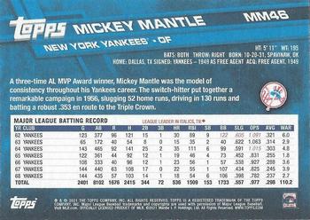 2021 Topps x Mickey Mantle #MM46 Mickey Mantle Back