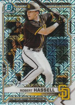 2021 Bowman Chrome - Prospects Mojo Refractor #BCP-225 Robert Hassell Front