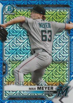 2021 Bowman Chrome - Prospects Mojo Refractor Blue #BCP-201 Max Meyer Front
