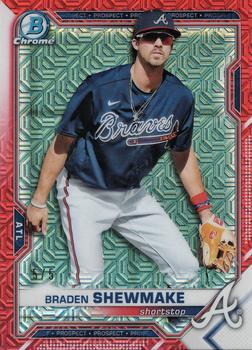 2021 Bowman Chrome - Prospects Mojo Refractor Red #BCP-162 Braden Shewmake Front