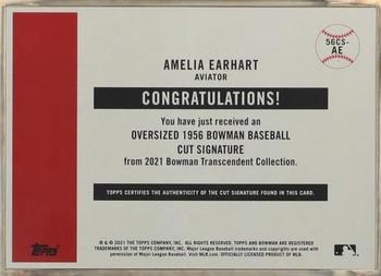 2021 Bowman Transcendent Collection - 1956 Bowman Prototype Baseball Cut Signatures #56CS-AE Amelia Earhart Back