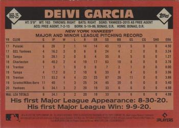 2021 Topps - 1986 Topps Baseball 35th Anniversary Green (Series Two) #86B-25 Deivi Garcia Back
