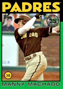2021 Topps - 1986 Topps Baseball 35th Anniversary Green (Series Two) #86B-37 Manny Machado Front