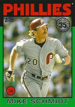 2021 Topps - 1986 Topps Baseball 35th Anniversary Green (Series Two) #86B-46 Mike Schmidt Front
