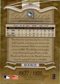 2003 Donruss/Leaf/Playoff (DLP) Rookies & Traded - 2003 Donruss Classics Rookies & Traded #207 Dontrelle Willis Back
