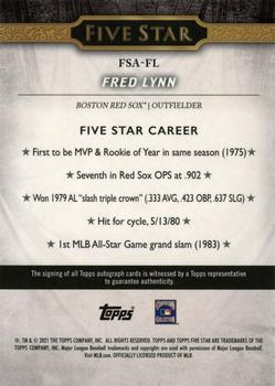 2021 Topps Five Star - Purple #FSA-FL Fred Lynn Back