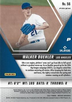 2021 Panini Mosaic - Quick Pitch Silver #56 Walker Buehler Back