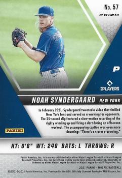 2021 Panini Mosaic - Quick Pitch Silver #57 Noah Syndergaard Back
