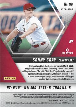 2021 Panini Mosaic - Quick Pitch Silver #99 Sonny Gray Back