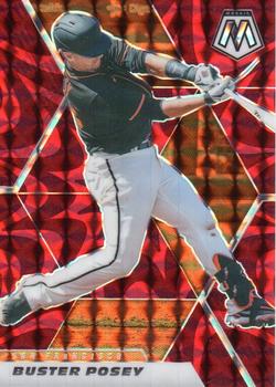 2021 Panini Mosaic - Reactive Red #21 Buster Posey Front