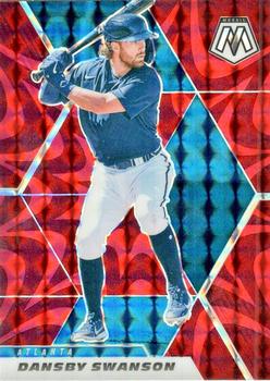 2021 Panini Mosaic - Reactive Red #23 Dansby Swanson Front