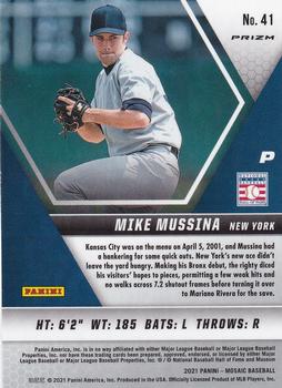 2021 Panini Mosaic - Reactive Red #41 Mike Mussina Back