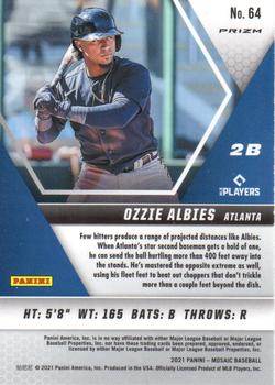 2021 Panini Mosaic - Reactive Red #64 Ozzie Albies Back