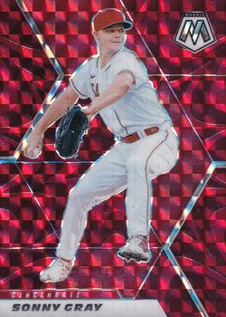 2021 Panini Mosaic - Reactive Red #99 Sonny Gray Front