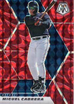 2021 Panini Mosaic - Reactive Red #117 Miguel Cabrera Front