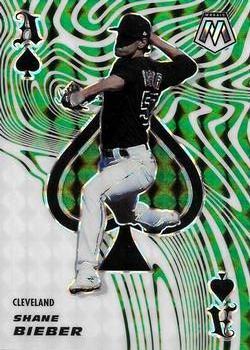 2021 Panini Mosaic - Aces Green #ACE4 Shane Bieber Front