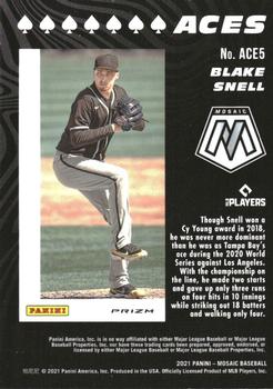 2021 Panini Mosaic - Aces Green #ACE5 Blake Snell Back