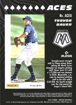 2021 Panini Mosaic - Aces Green #ACE6 Trevor Bauer Back