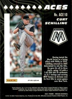 2021 Panini Mosaic - Aces Green #ACE10 Curt Schilling Back