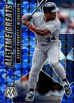 2021 Panini Mosaic - All-Time Greats Blue Camo #ATG8 Kirby Puckett Front