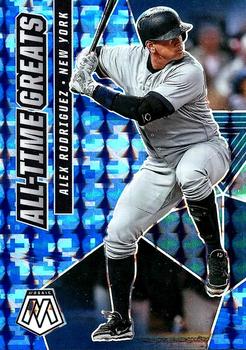 2021 Panini Mosaic - All-Time Greats Blue Camo #ATG11 Alex Rodriguez Front