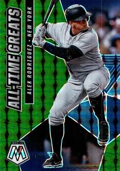 2021 Panini Mosaic - All-Time Greats Green #ATG11 Alex Rodriguez Front