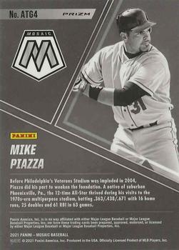 2021 Panini Mosaic - All-Time Greats Pink Camo #ATG4 Mike Piazza Back
