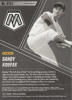 2021 Panini Mosaic - All-Time Greats Quick Pitch Silver #ATG1 Sandy Koufax Back