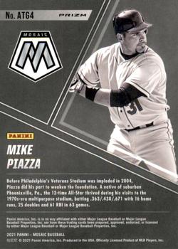 2021 Panini Mosaic - All-Time Greats Reactive Blue #ATG4 Mike Piazza Back