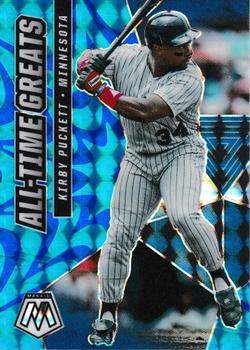 2021 Panini Mosaic - All-Time Greats Reactive Blue #ATG8 Kirby Puckett Front