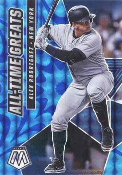 2021 Panini Mosaic - All-Time Greats Reactive Blue #ATG11 Alex Rodriguez Front