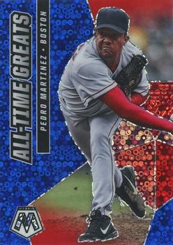 2021 Panini Mosaic - All-Time Greats Quick Pitch Blue #ATG2 Pedro Martinez Front