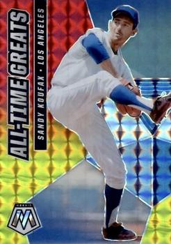2021 Panini Mosaic - All-Time Greats Choice Fusion Red & Yellow #ATG1 Sandy Koufax Front