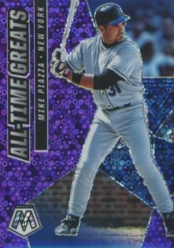 2021 Panini Mosaic - All-Time Greats Quick Pitch Purple #ATG4 Mike Piazza Front