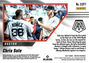 2021 Panini Mosaic - Eyes on the Prize #EOP7 Chris Sale Back