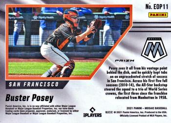 2021 Panini Mosaic - Eyes on the Prize Quick Pitch #EOP11 Buster Posey Back