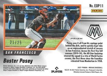 2021 Panini Mosaic - Eyes on the Prize White #EOP11 Buster Posey Back