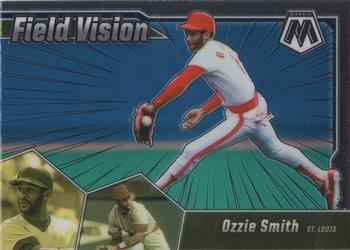 2021 Panini Mosaic - Field Vision #FV5 Ozzie Smith Front
