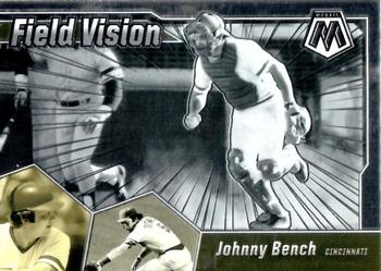 2021 Panini Mosaic - Field Vision #FV8 Johnny Bench Front