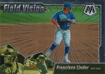 2021 Panini Mosaic - Field Vision #FV12 Francisco Lindor Front