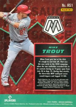 2021 Panini Mosaic - Hot Sauce #HS1 Mike Trout Back
