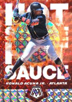 2021 Panini Mosaic - Hot Sauce Mosaic #HS6 Ronald Acuna Jr. Front